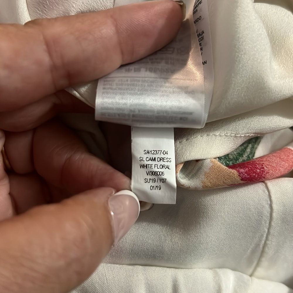 Old Navy Off White Floral Mini Sundress Size M Cottage-core Fairy Boho Country - Picture 15 of 15